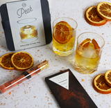 Old Fashion- Father's Day- Gem crystal glasses from Viski, the perfect square ice cube, and don't forget to crack open The Nightcap chocolate bar, grooms gift box, groomsmen gift