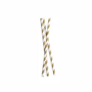 Gold Crush Paper Straws