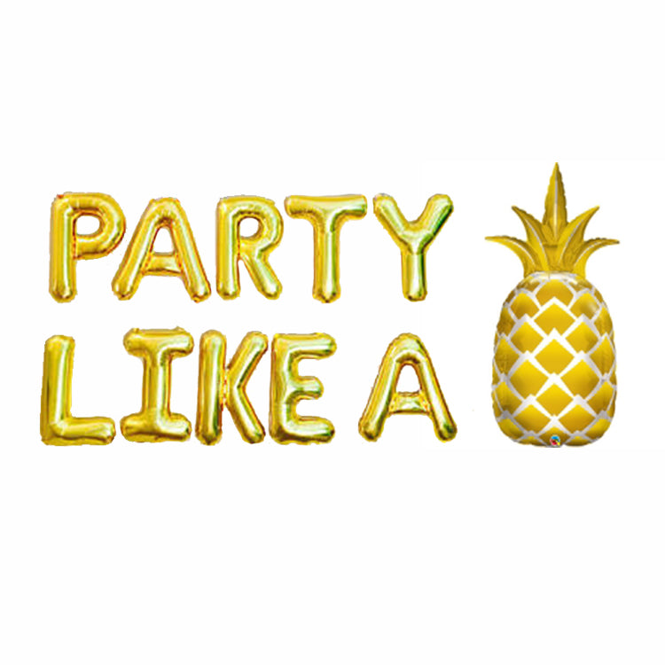 Party Like A Pineapple - Mylar Balloon Phrase Pack