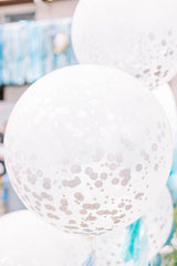jumbo silver confetti balloon