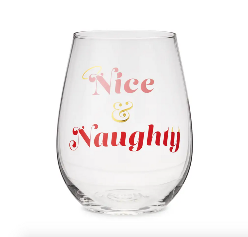 Nice and Naughty Wine Glass
