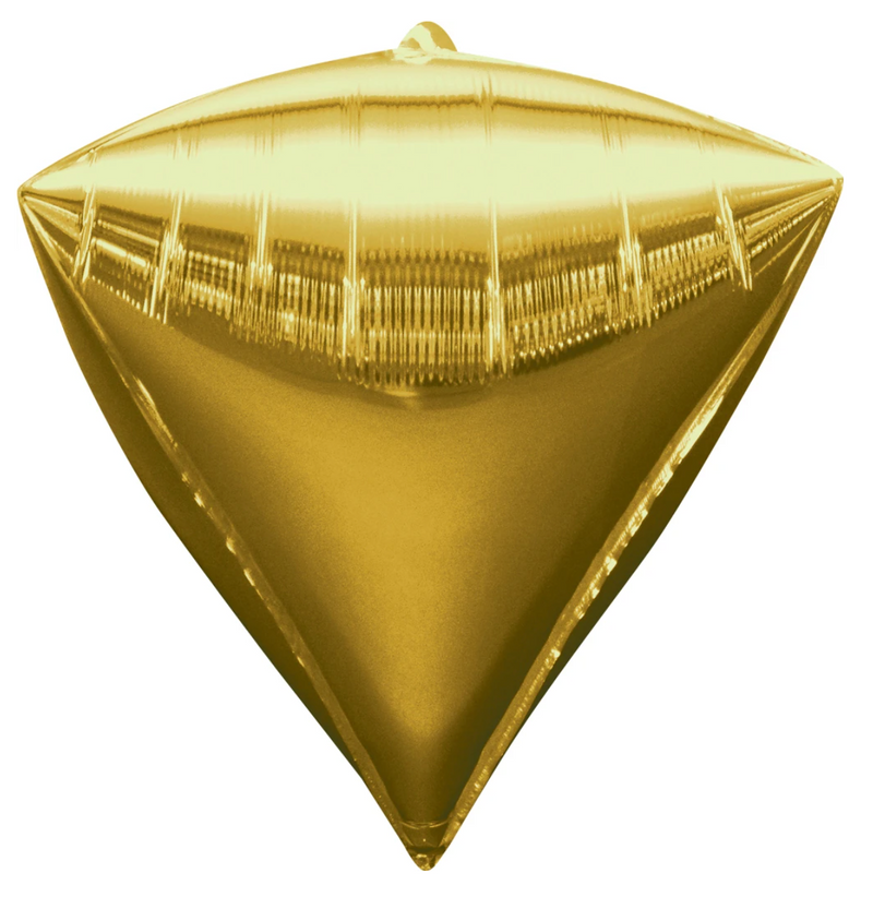 17" Diamond Shaped Balloon Gold