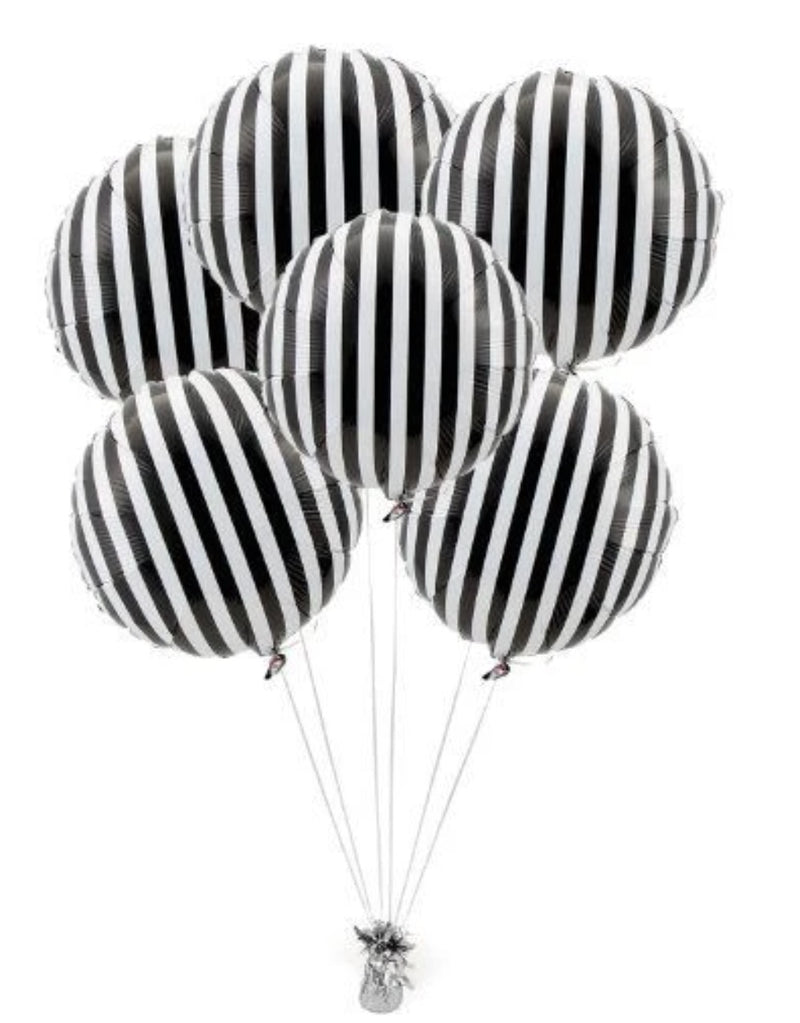 Black and White Striped Balloon