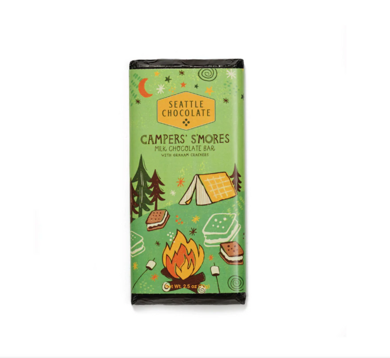 Seattle Chocolate Camper S'mores Chocolate Bar, summer gift box, confete party