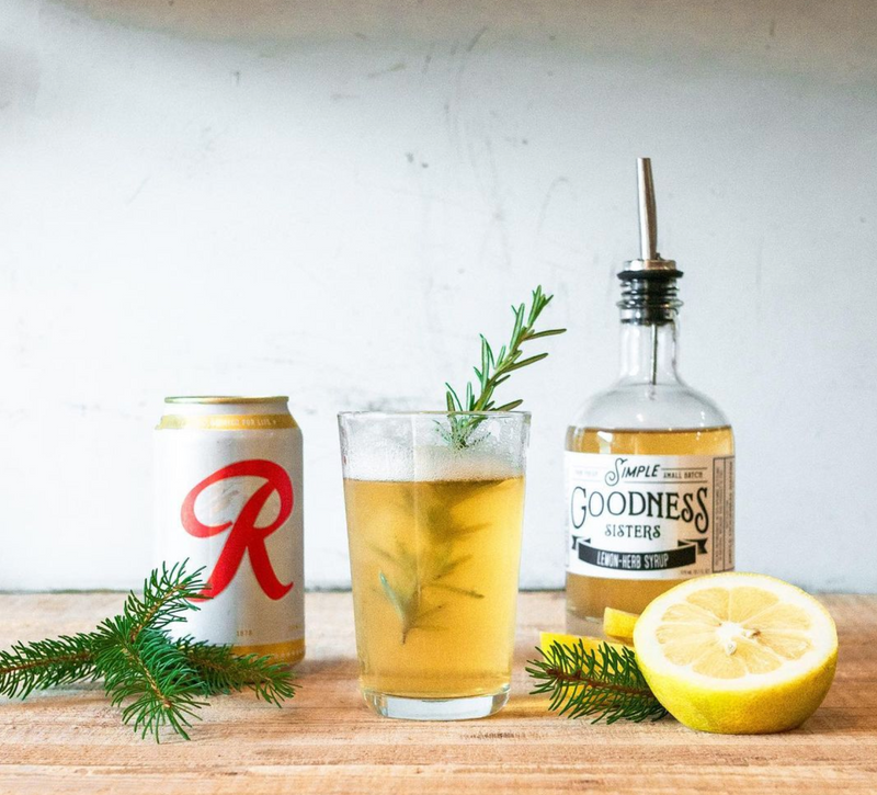 Simple Goodness Sisters, Lemon Herb Cocktail Syrup, Natural, Vegan, Small Batch