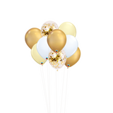 stay golden balloon party pack, gold balloon pack, gold confetti