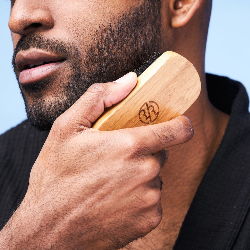ROCKWELL Originals- The natural boar bristles of the rockwell beard brush are gentle on your face and skin, while cleaning your facial hair and keeping your beard looking healthy.