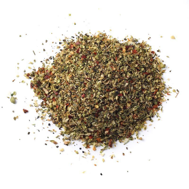 Spiceology GREEK FREAK-A mix of herbs, dried onion, sun-dried tomato, a touch of chili pepper, and orange peel powder combine flawlessly to give you all of the flavor, without any fillers.