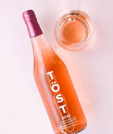tost Rose non-alcholic sparkling wine, confete party, non-alcoholic beverage, non-alcoholic gift 
